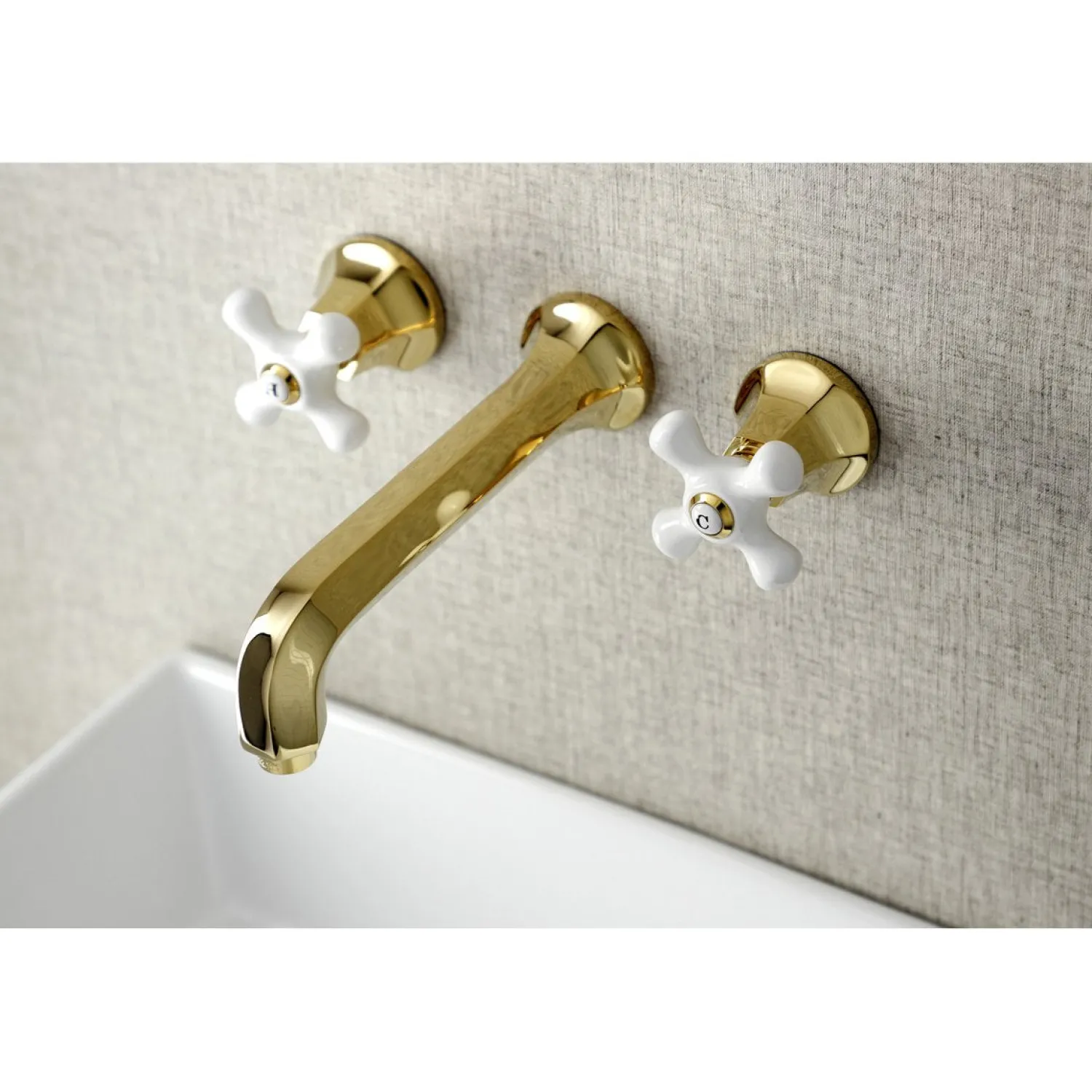Sale Metropolitan Wall Mount 2-Handle Bathroom Faucet Wall Mount