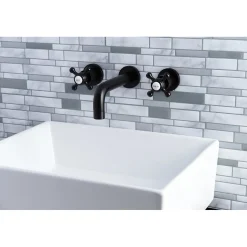 Sale Metropolitan 2-Handle 8-Inch Wall Mount Bathroom Faucet Wall Mount