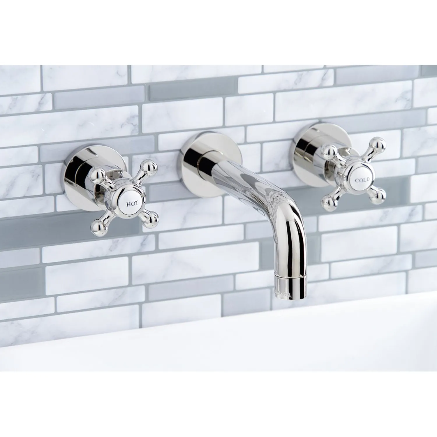 Sale Metropolitan 2-Handle 8-Inch Wall Mount Bathroom Faucet Wall Mount