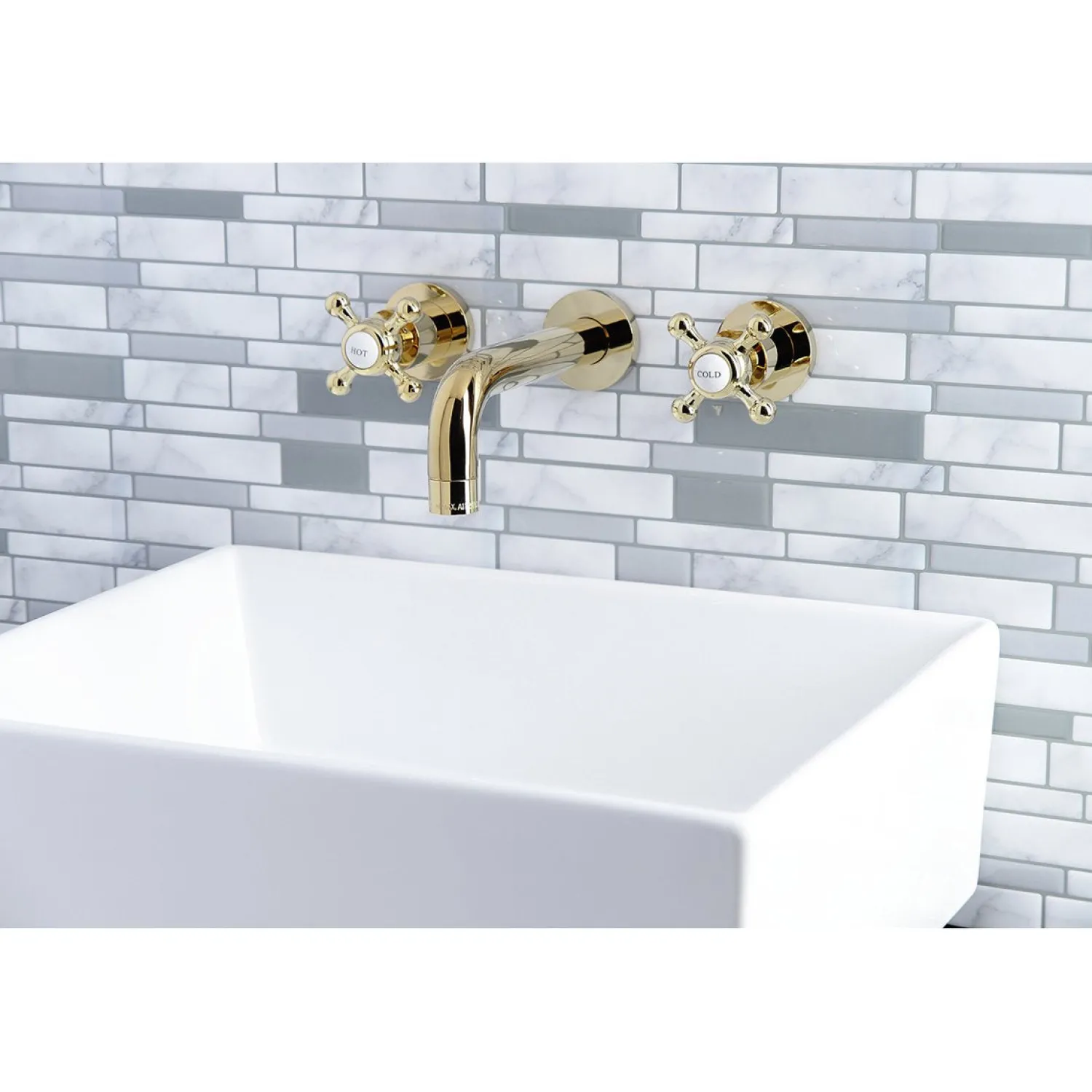 Sale Metropolitan 2-Handle 8-Inch Wall Mount Bathroom Faucet Wall Mount