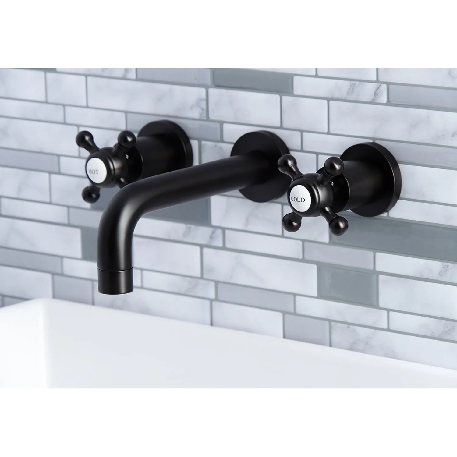 Sale Metropolitan 2-Handle 8-Inch Wall Mount Bathroom Faucet Wall Mount