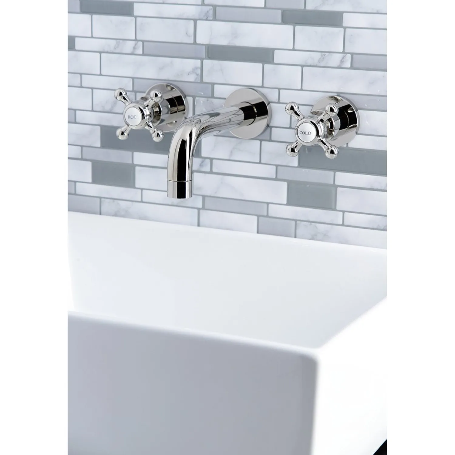 Sale Metropolitan 2-Handle 8-Inch Wall Mount Bathroom Faucet Wall Mount