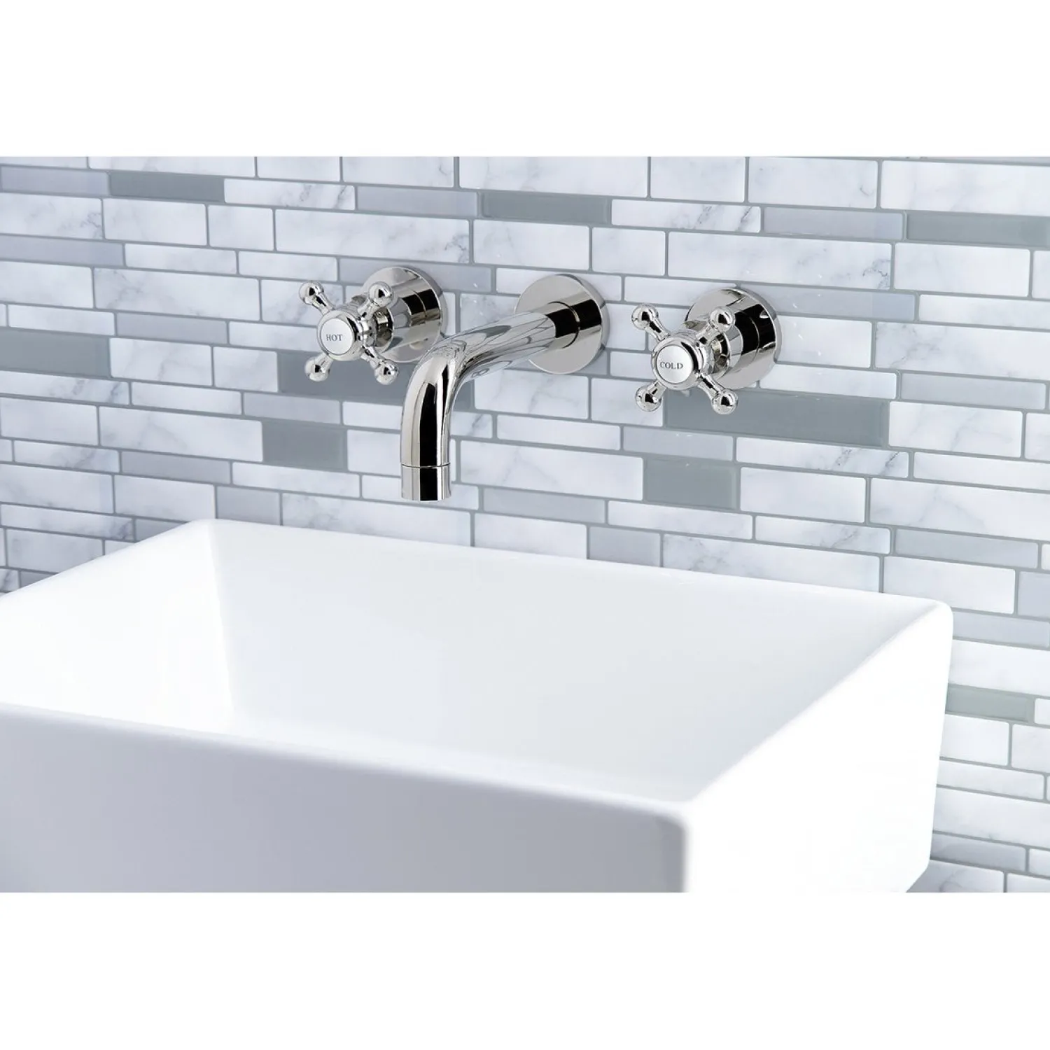 Sale Metropolitan 2-Handle 8-Inch Wall Mount Bathroom Faucet Wall Mount