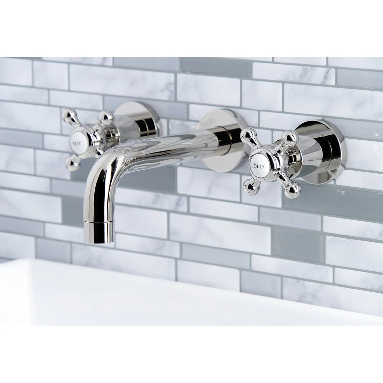 Sale Metropolitan 2-Handle 8-Inch Wall Mount Bathroom Faucet Wall Mount