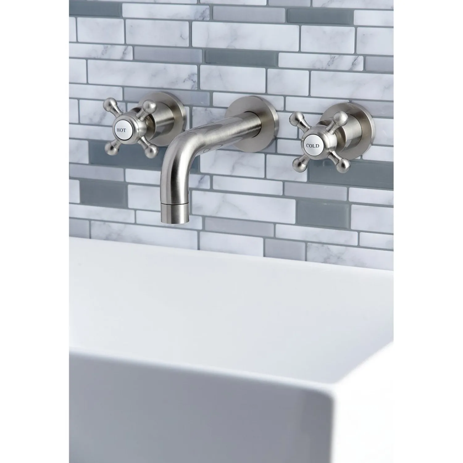 Sale Metropolitan 2-Handle 8-Inch Wall Mount Bathroom Faucet Wall Mount