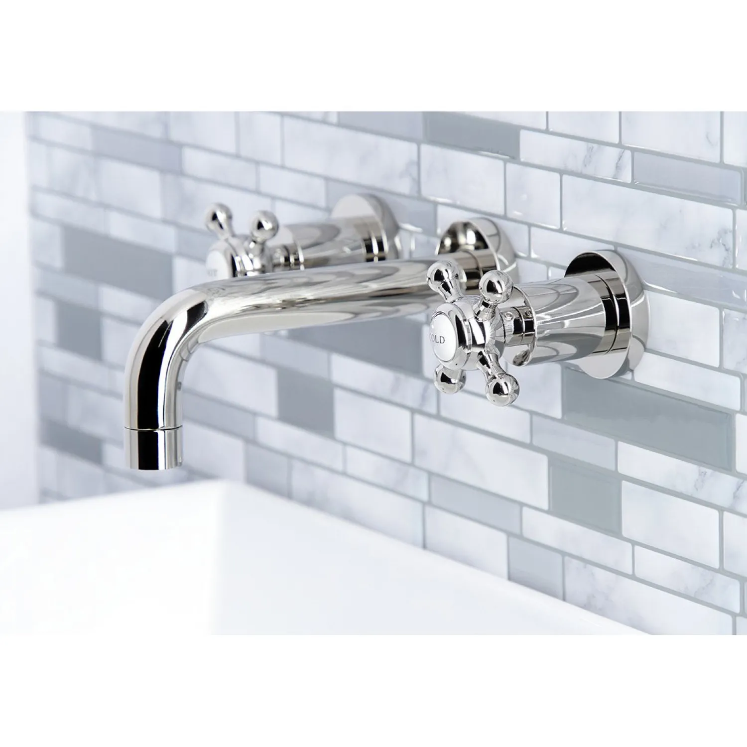 Sale Metropolitan 2-Handle 8-Inch Wall Mount Bathroom Faucet Wall Mount