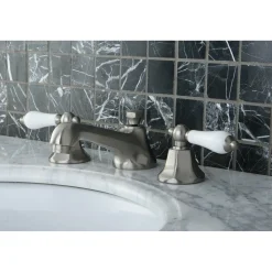 Online Metropolitan 8-Inch Widespread Deck Mount Bathroom Faucet 8