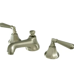 Metropolitan Two Handle Deck Mount 8" to 16" Widespread Lavatory Faucet with Brass Pop-up 8" Widespread