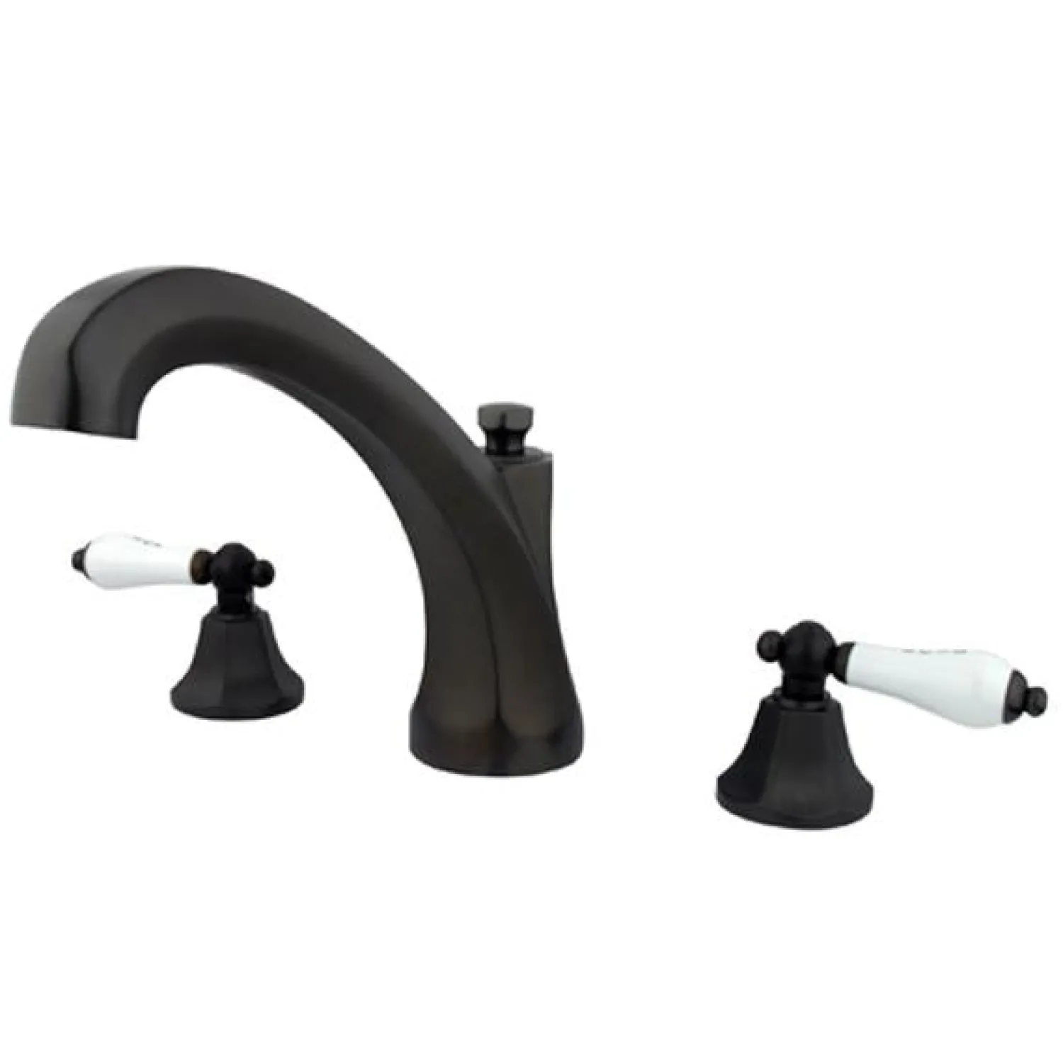 New Metropolitan Roman Tub Filler with Porcelain Lever Handles Tub Faucets