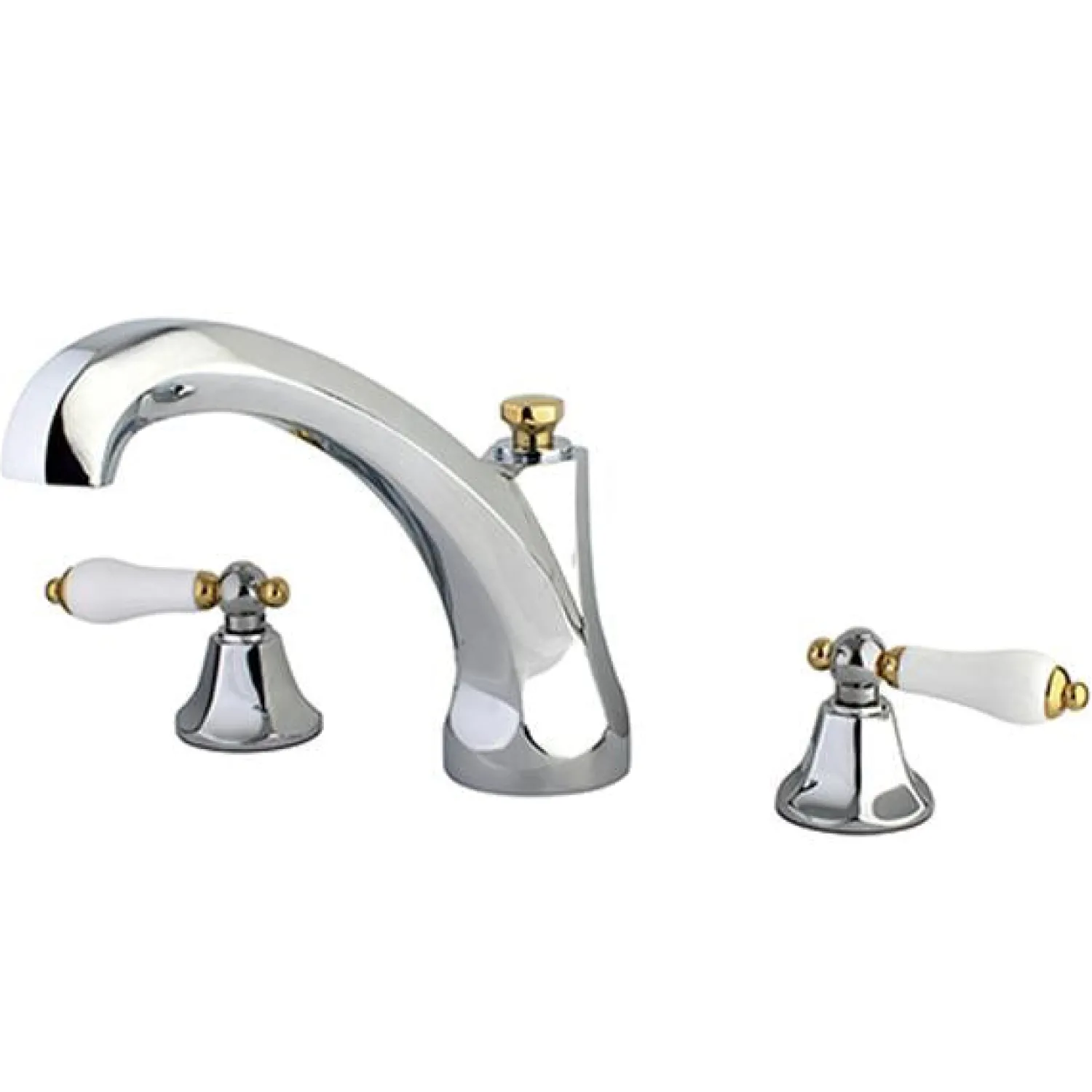 New Metropolitan Roman Tub Filler with Porcelain Lever Handles Tub Faucets