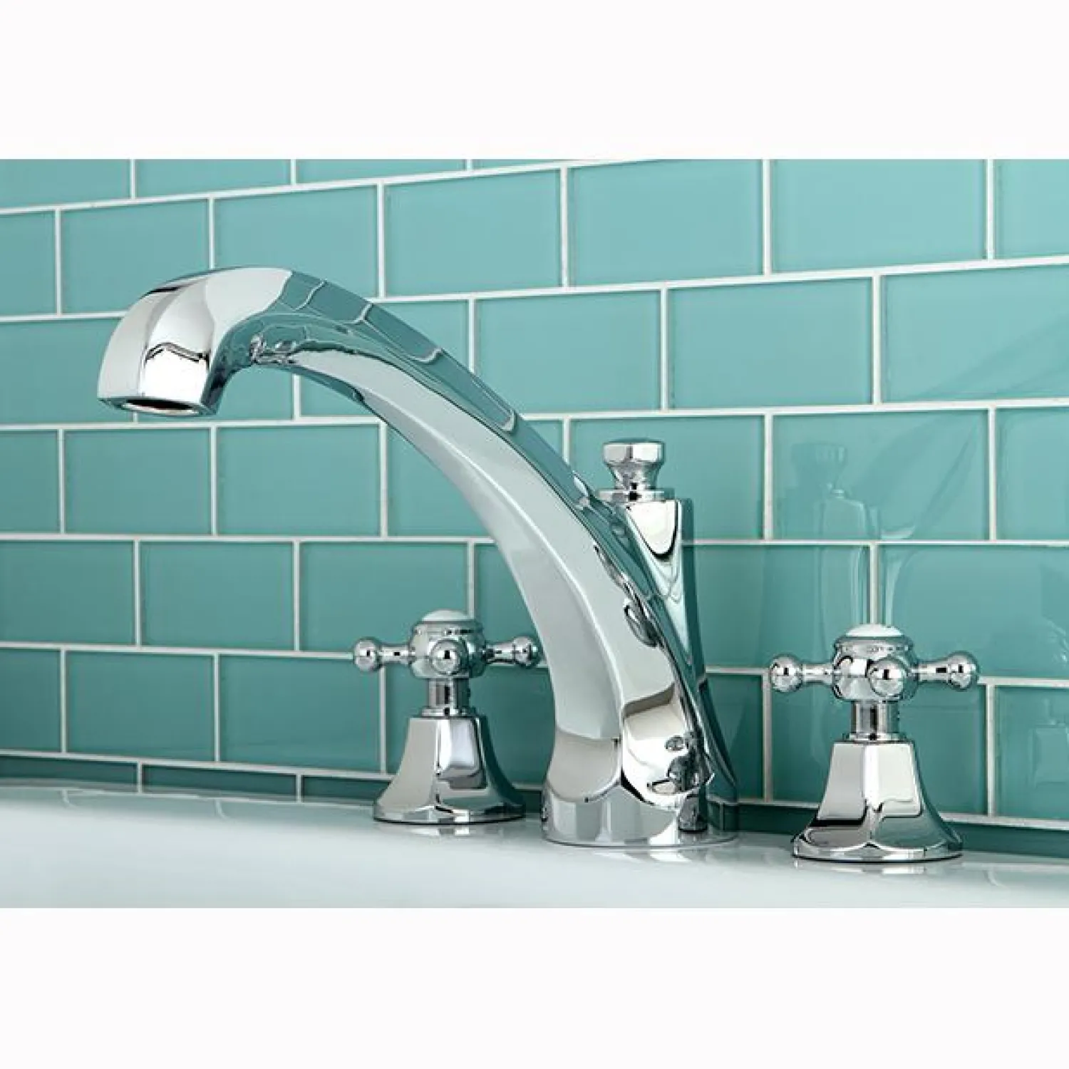 Online Metropolitan Roman Tub Filler with Cross Handles Tub Faucets