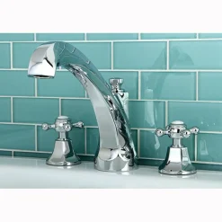 Online Metropolitan Roman Tub Filler with Cross Handles Tub Faucets