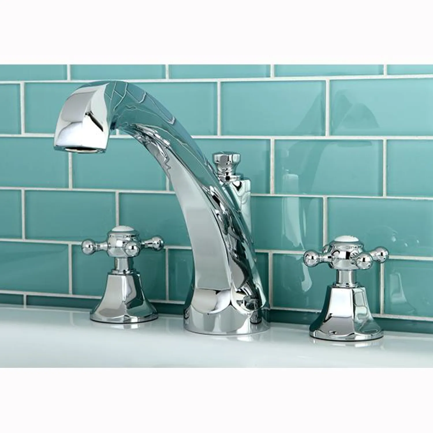 Online Metropolitan Roman Tub Filler with Cross Handles Tub Faucets