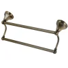 Outlet Metropolitan 18-Inch Dual Towel Bar in Antique Brass Towel Bars