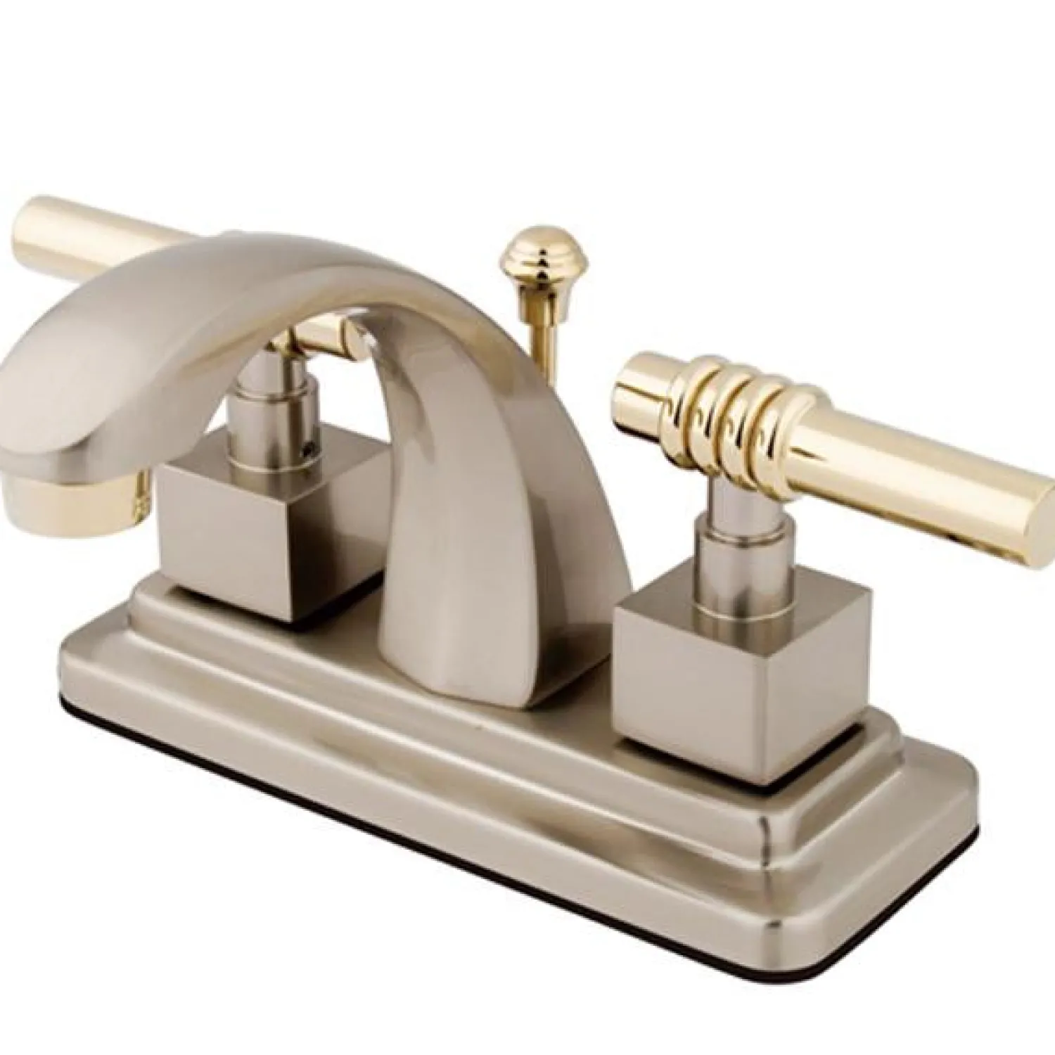 Hot Milano 4" Centerset Two Handle Lavatory Faucet with Brass Pop-up 4" Center Set