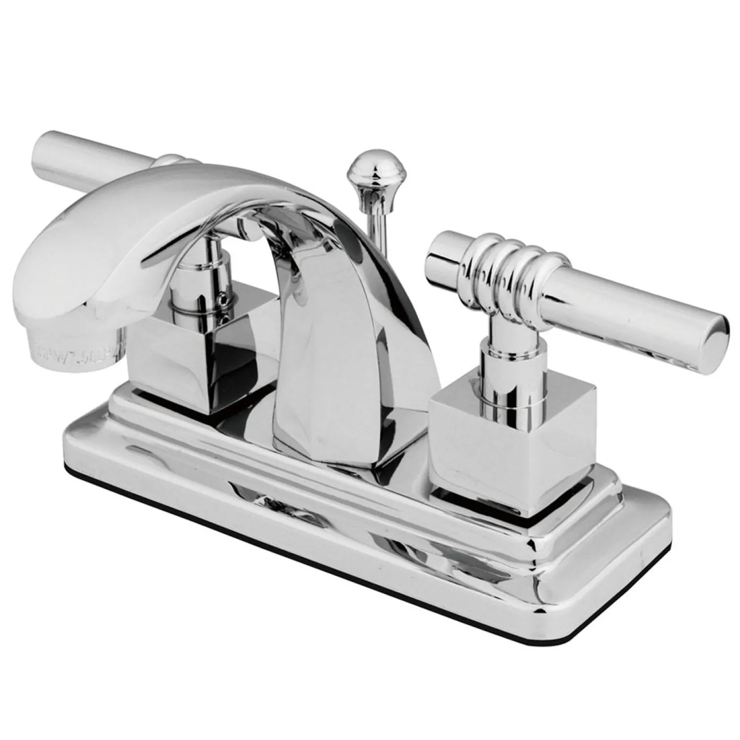 Hot Milano 4" Centerset Two Handle Lavatory Faucet with Brass Pop-up 4" Center Set