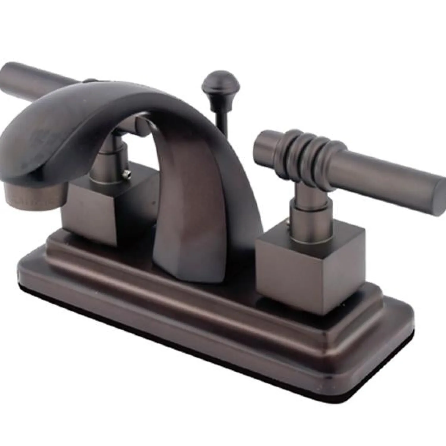 Hot Milano 4" Centerset Two Handle Lavatory Faucet with Brass Pop-up 4" Center Set