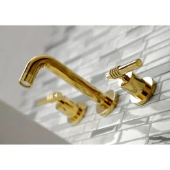 Clearance Milano 2-Handle 8-Inch Wall Mount Bathroom Faucet Wall Mount