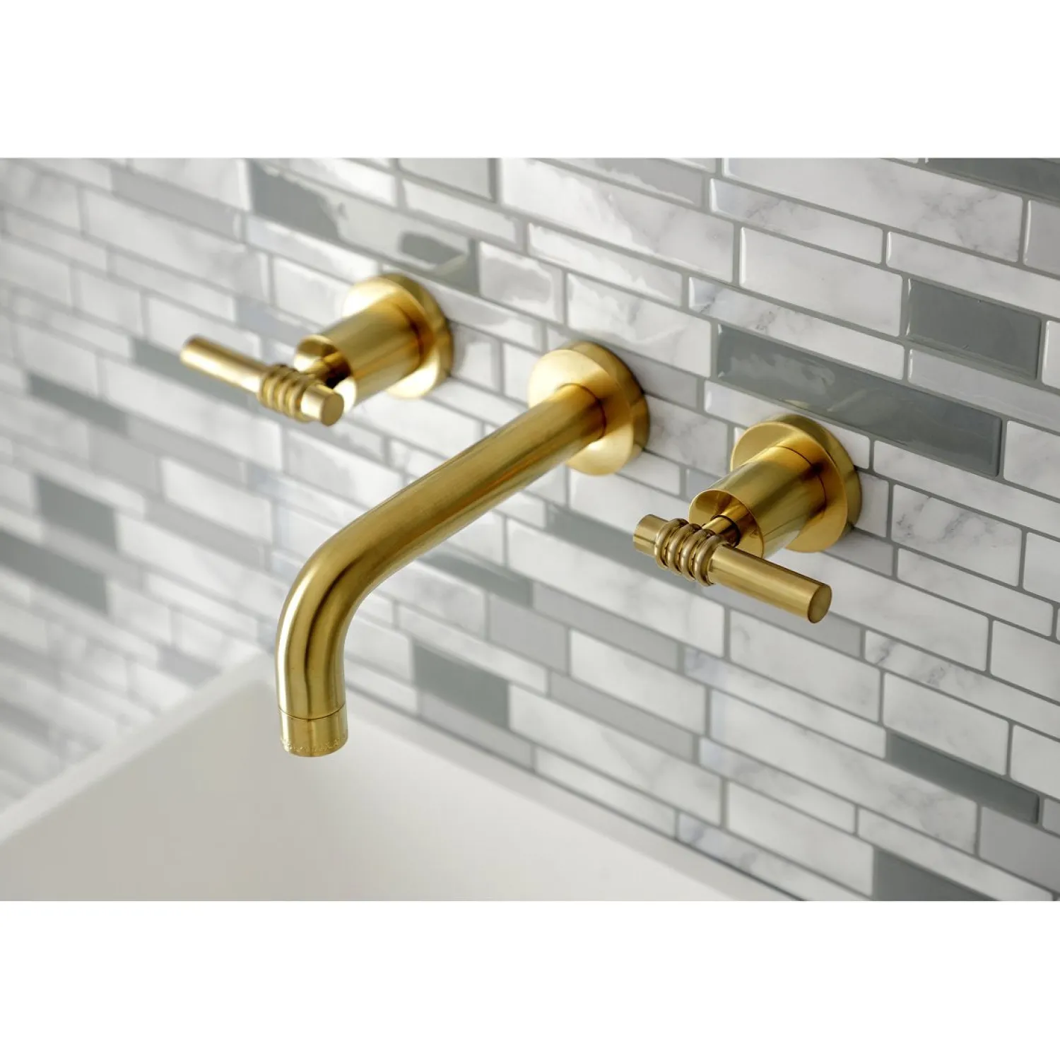 Clearance Milano 2-Handle 8-Inch Wall Mount Bathroom Faucet Wall Mount