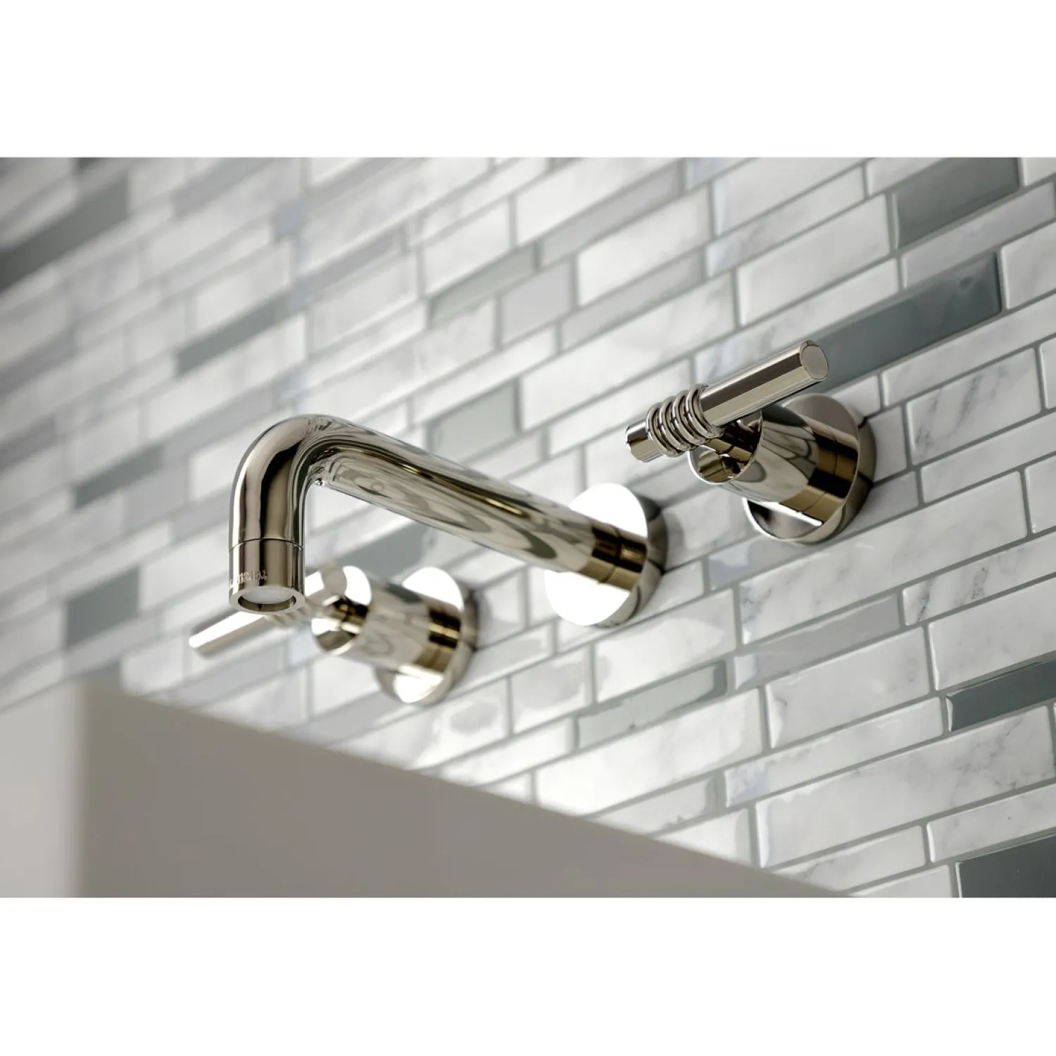 Clearance Milano 2-Handle 8-Inch Wall Mount Bathroom Faucet Wall Mount