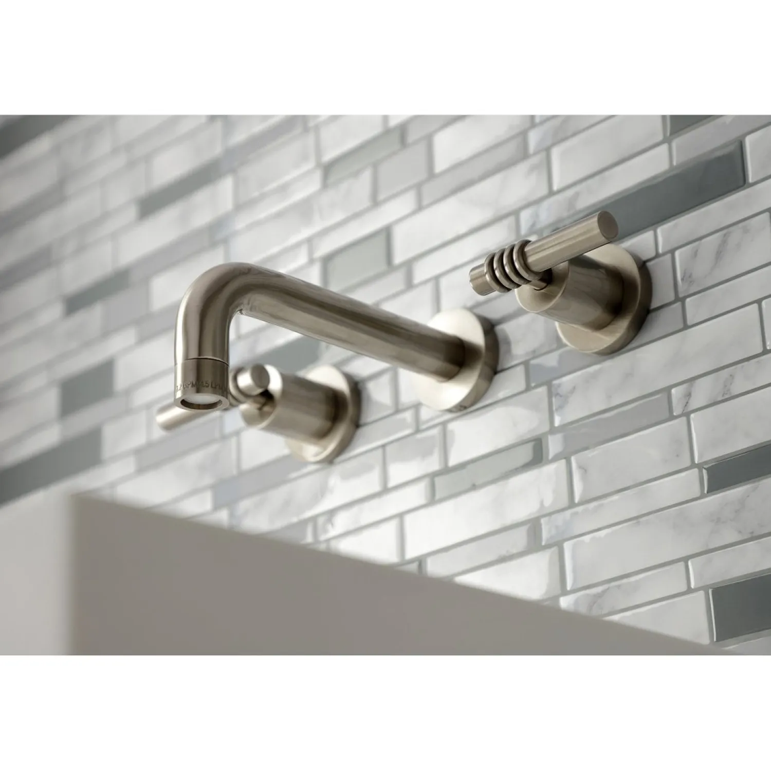 Clearance Milano 2-Handle 8-Inch Wall Mount Bathroom Faucet Wall Mount