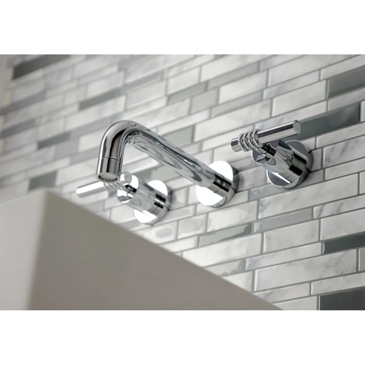 Clearance Milano 2-Handle 8-Inch Wall Mount Bathroom Faucet Wall Mount