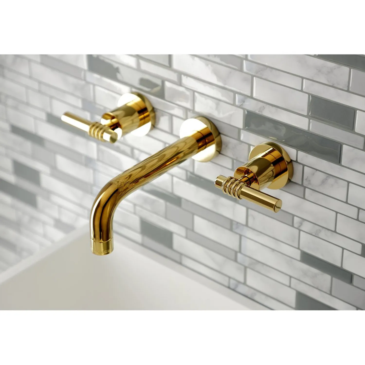 Clearance Milano 2-Handle 8-Inch Wall Mount Bathroom Faucet Wall Mount