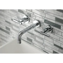 Clearance Milano 2-Handle 8-Inch Wall Mount Bathroom Faucet Wall Mount