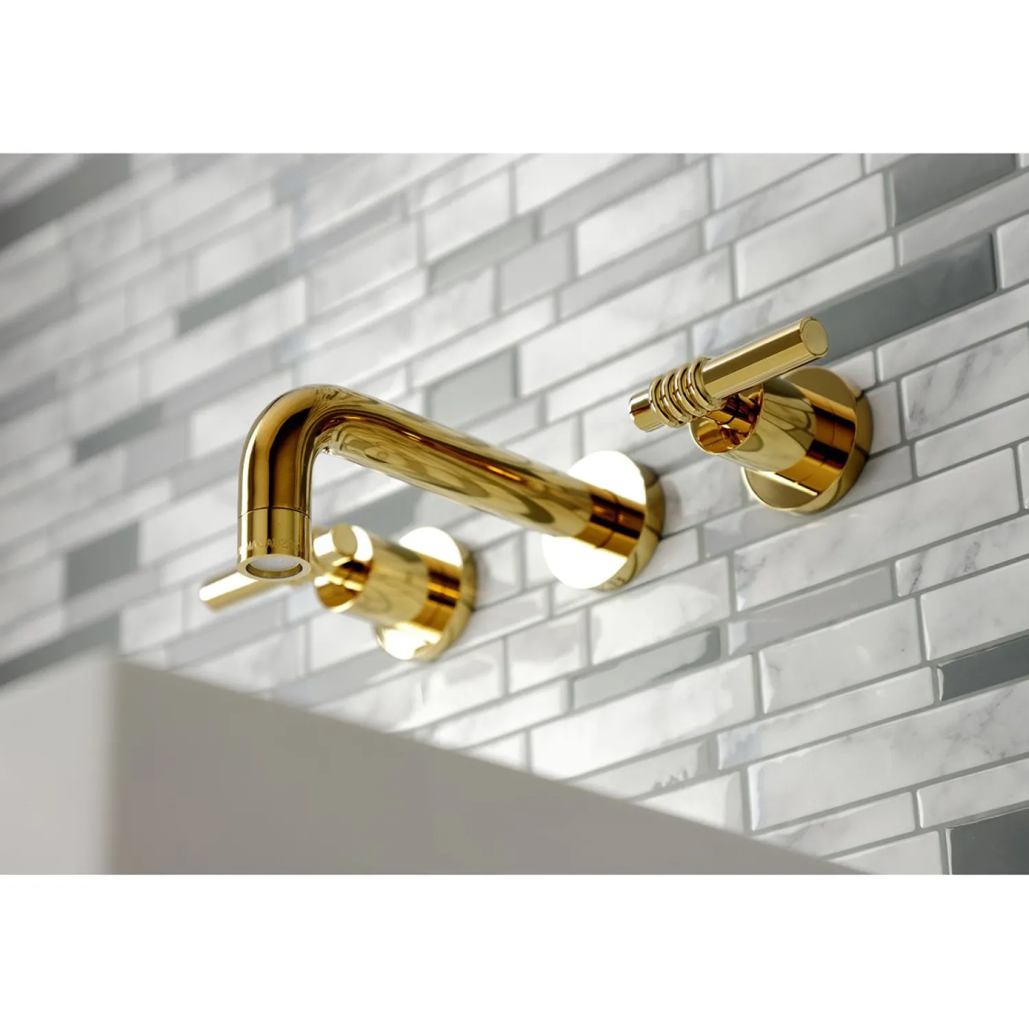 Clearance Milano 2-Handle 8-Inch Wall Mount Bathroom Faucet Wall Mount