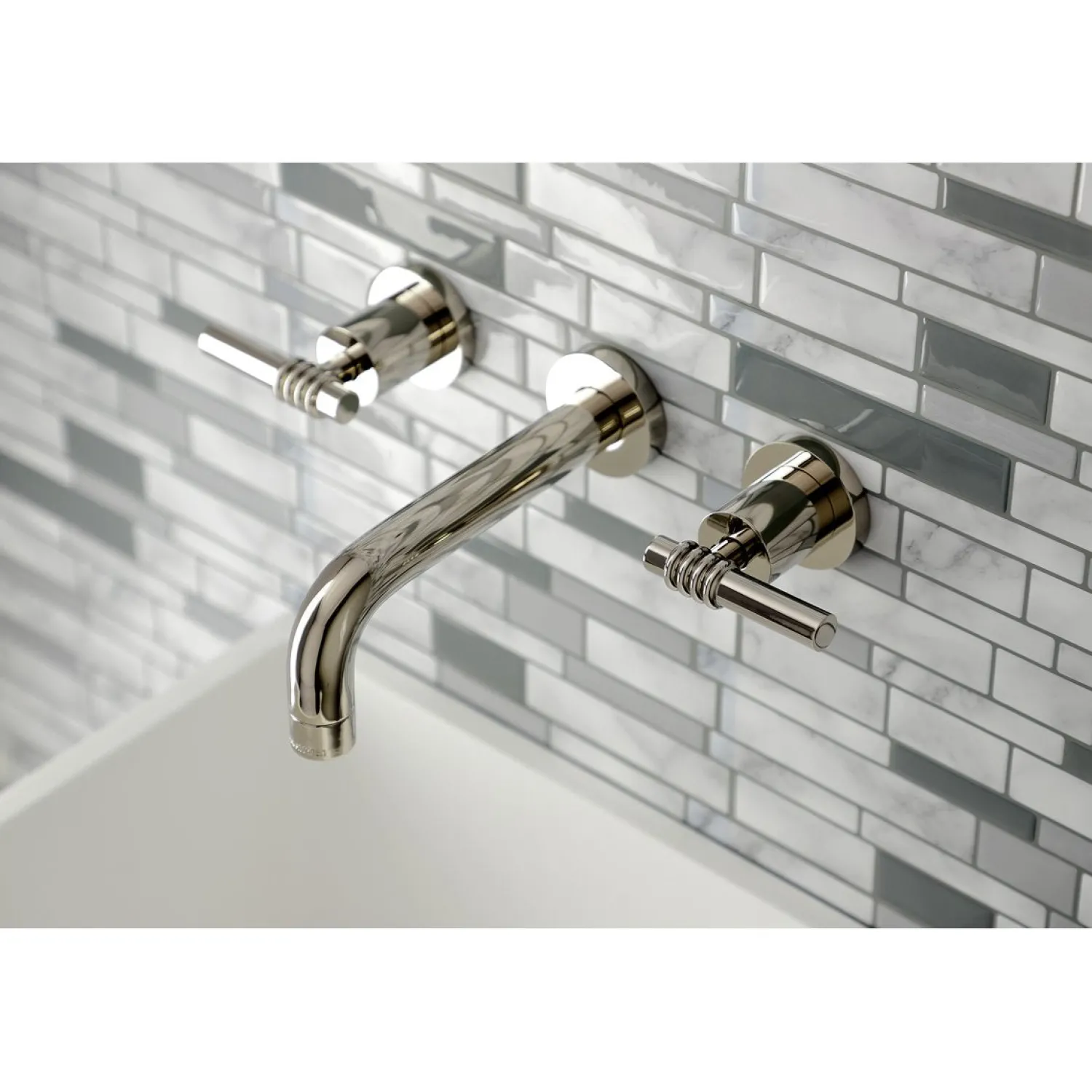 Clearance Milano 2-Handle 8-Inch Wall Mount Bathroom Faucet Wall Mount