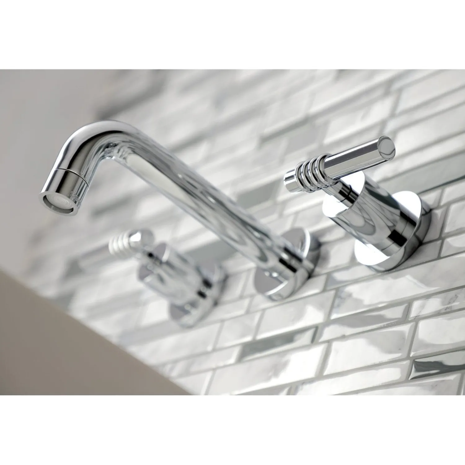 Clearance Milano 2-Handle 8-Inch Wall Mount Bathroom Faucet Wall Mount
