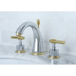 Outlet Milano 8" to 16" Widespread Two Handle Lavatory Faucet with Brass Pop-up 8" Widespread