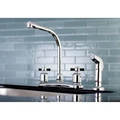 Discount Millennium Centerset Kitchen Faucet Faucets With Side Spray