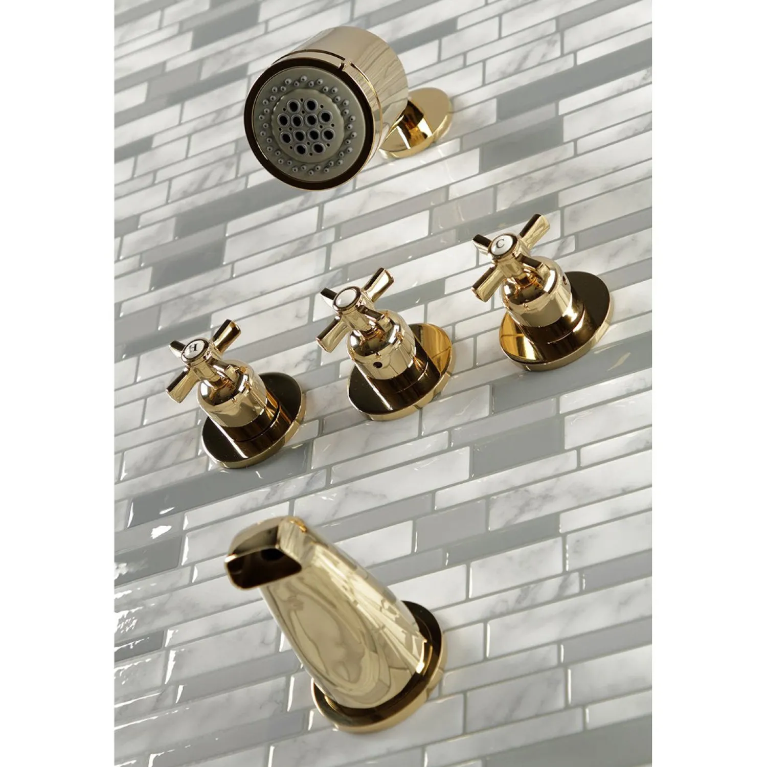 Sale Millennium Three-Handle Tub and Shower Faucet Tub & Shower Sets|Tub Faucets