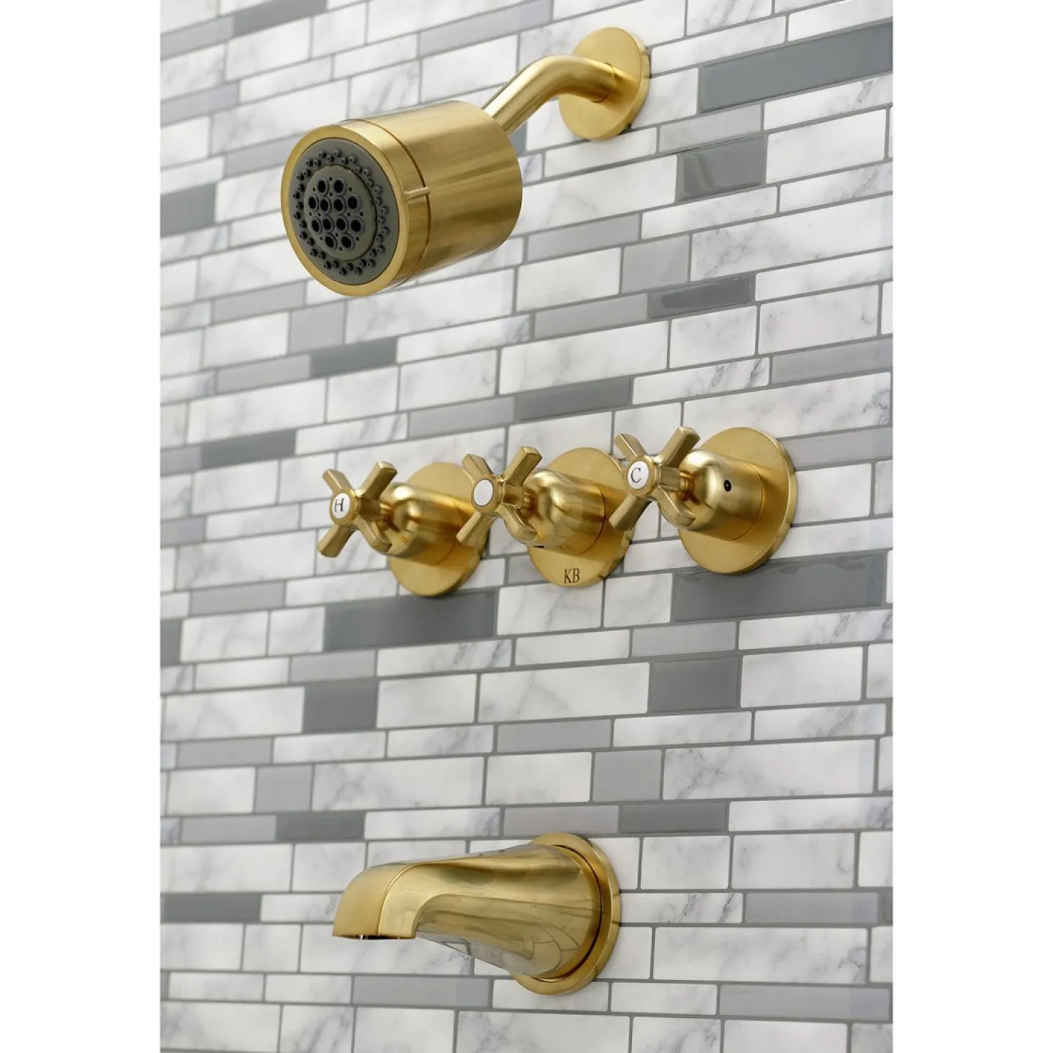 Sale Millennium Three-Handle Tub and Shower Faucet Tub & Shower Sets