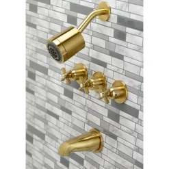 Sale Millennium Three-Handle Tub and Shower Faucet Tub & Shower Sets