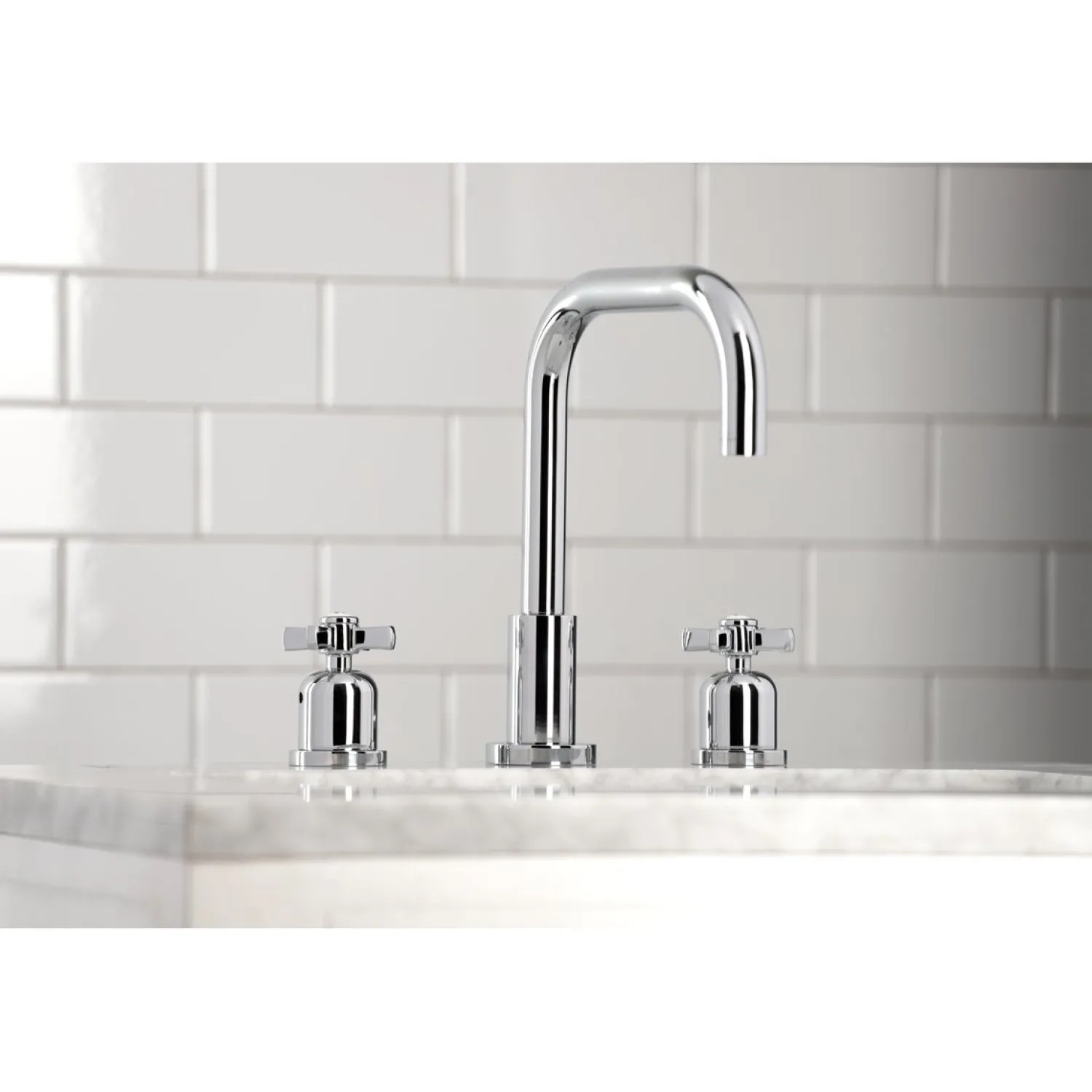 New Millennium Widespread Bathroom Faucet with Brass Pop-Up 8" Widespread