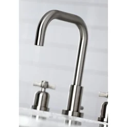 New Millennium Widespread Bathroom Faucet with Brass Pop-Up 8