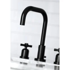 New Millennium Widespread Bathroom Faucet with Brass Pop-Up 8