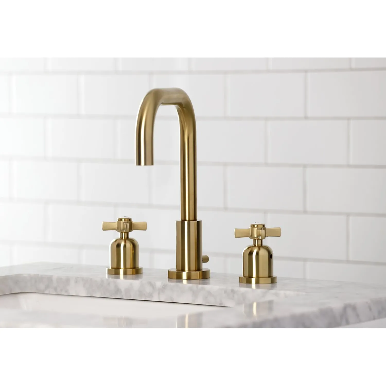 New Millennium Widespread Bathroom Faucet with Brass Pop-Up 8" Widespread