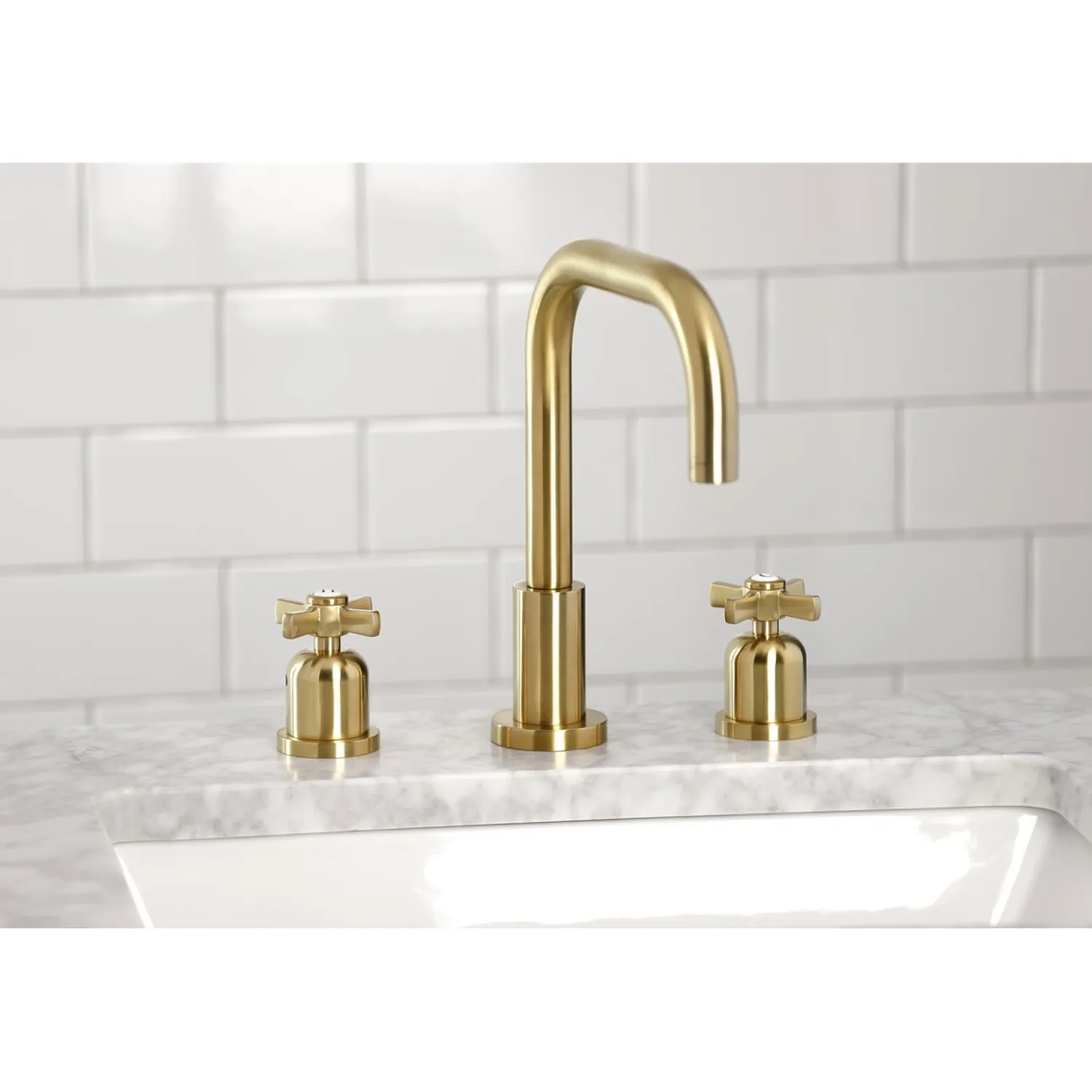 New Millennium Widespread Bathroom Faucet with Brass Pop-Up 8" Widespread
