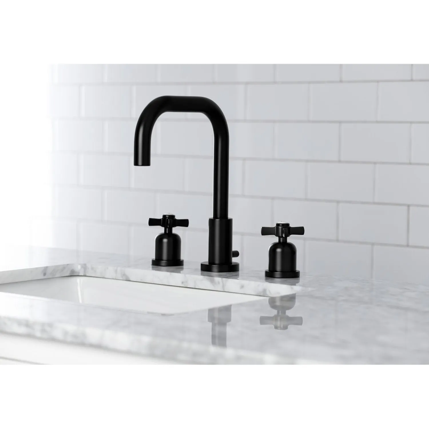 New Millennium Widespread Bathroom Faucet with Brass Pop-Up 8" Widespread
