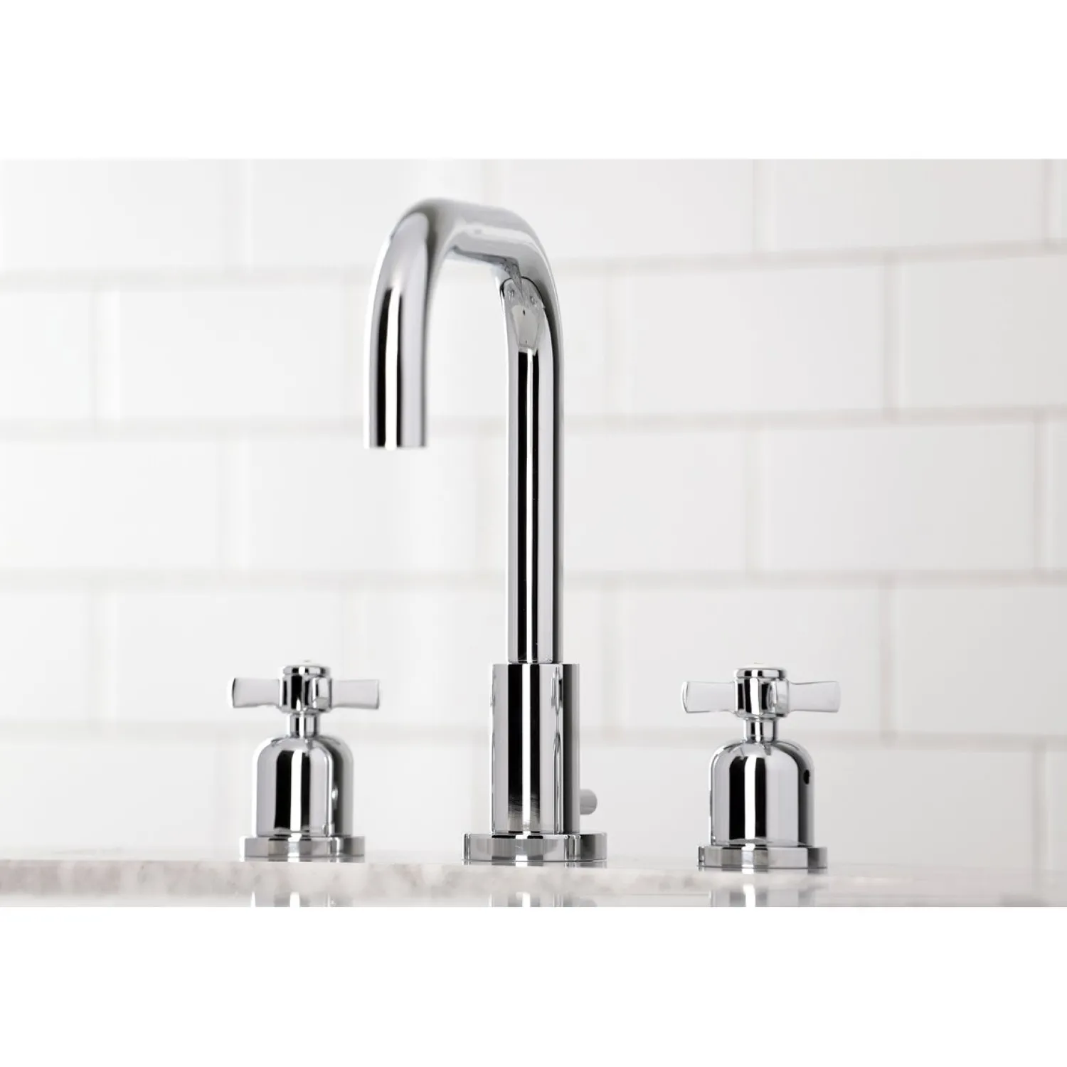 New Millennium Widespread Bathroom Faucet with Brass Pop-Up 8" Widespread