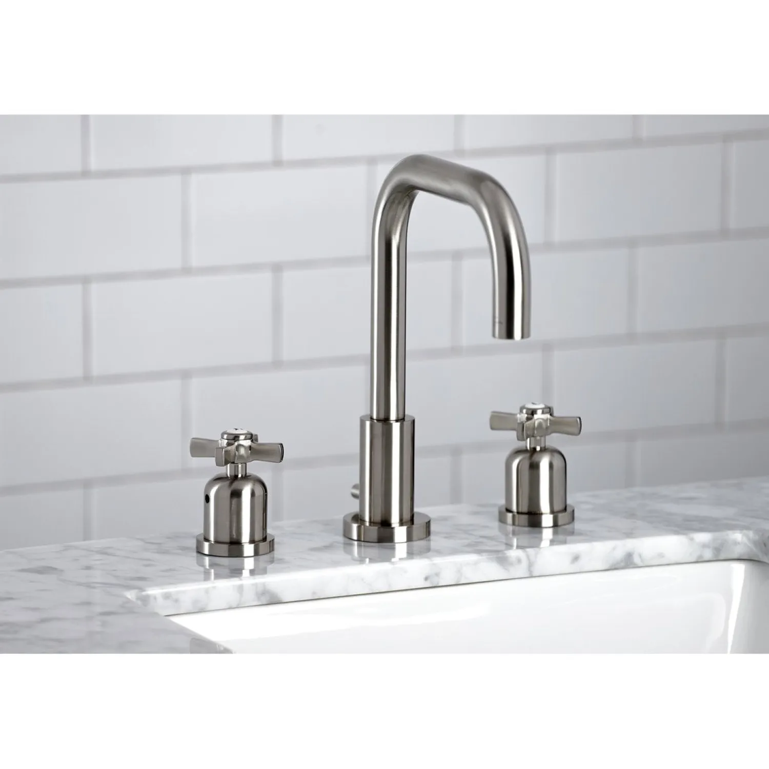 New Millennium Widespread Bathroom Faucet with Brass Pop-Up 8" Widespread