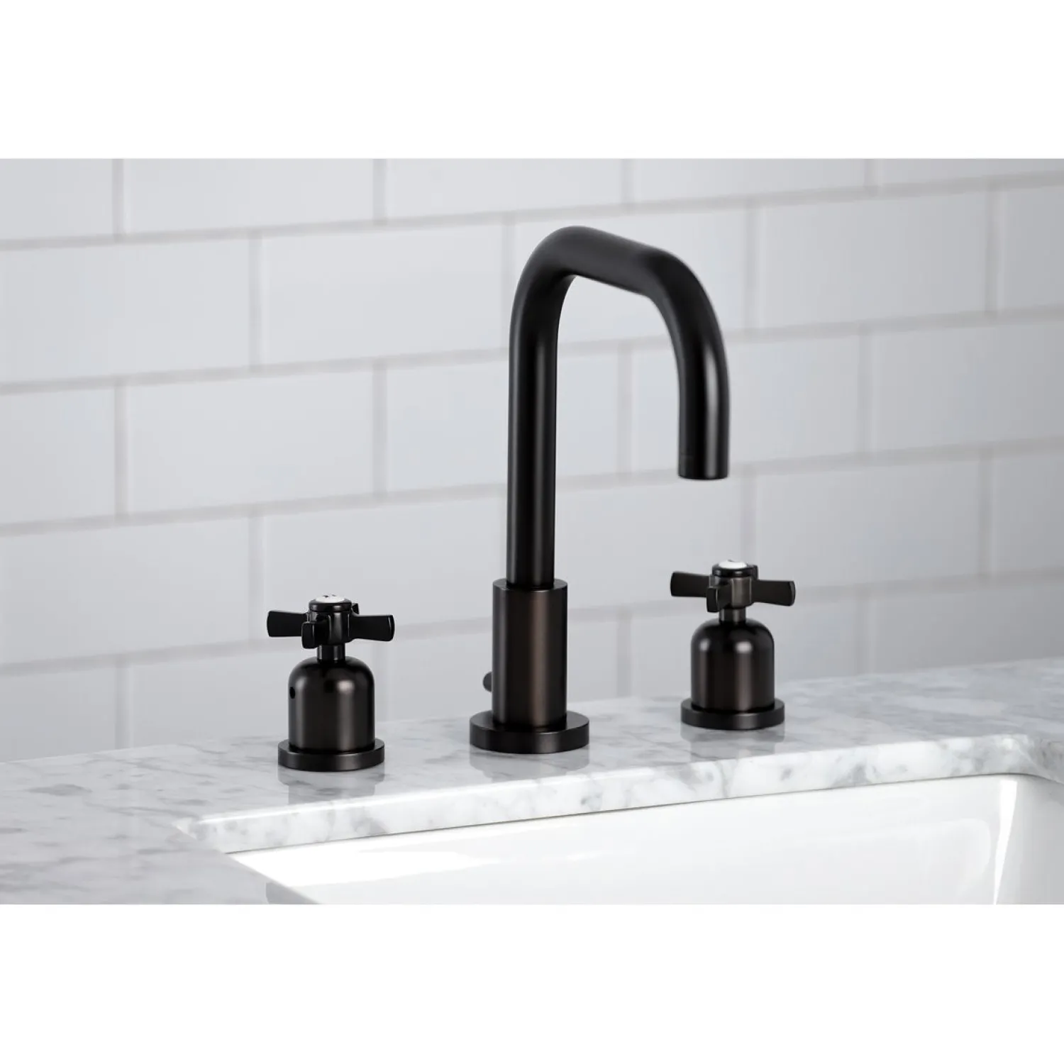 New Millennium Widespread Bathroom Faucet with Brass Pop-Up 8" Widespread