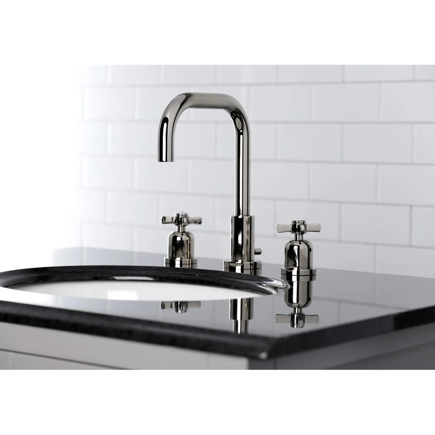 New Millennium Widespread Bathroom Faucet with Brass Pop-Up 8" Widespread