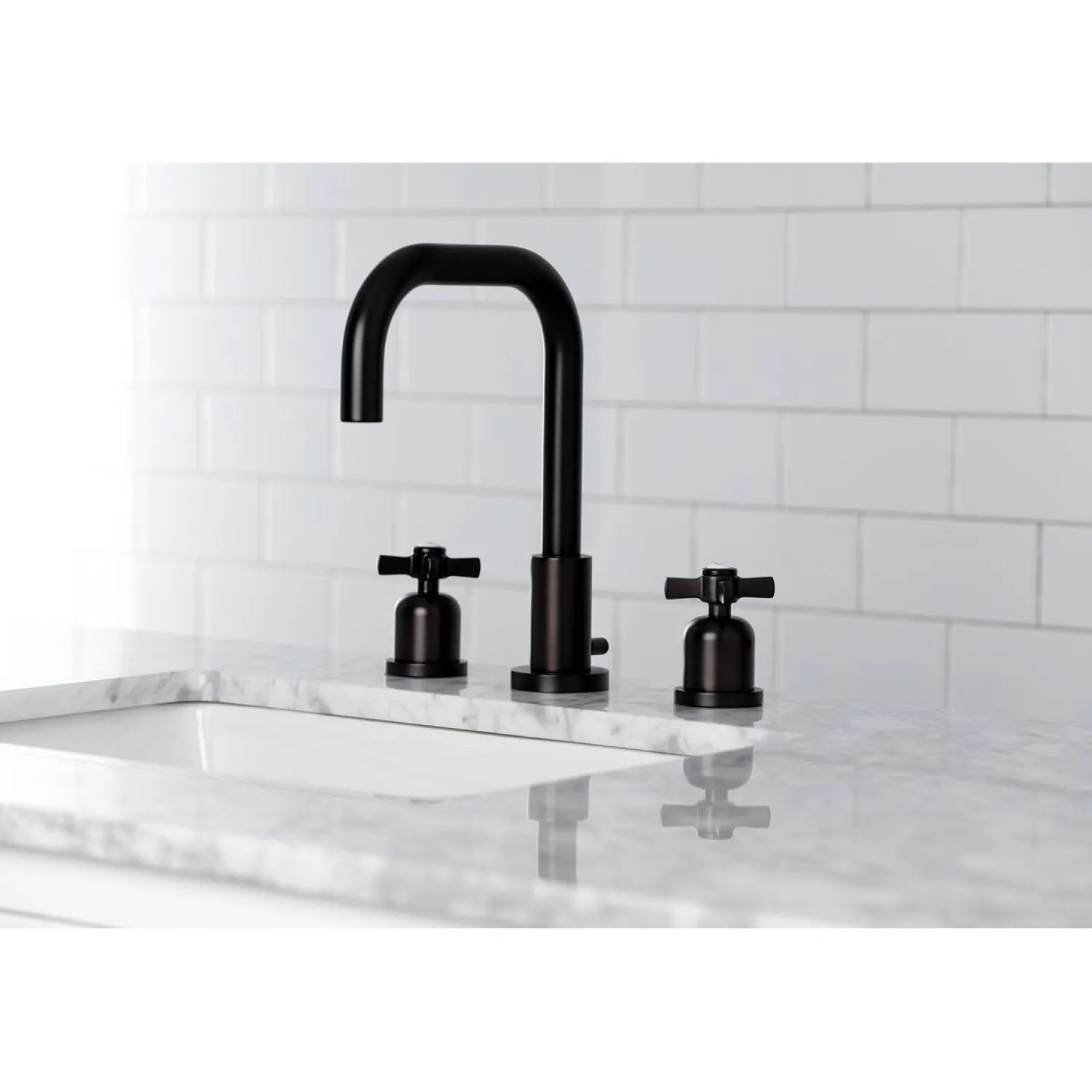 New Millennium Widespread Bathroom Faucet with Brass Pop-Up 8" Widespread