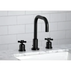 New Millennium Widespread Bathroom Faucet with Brass Pop-Up 8