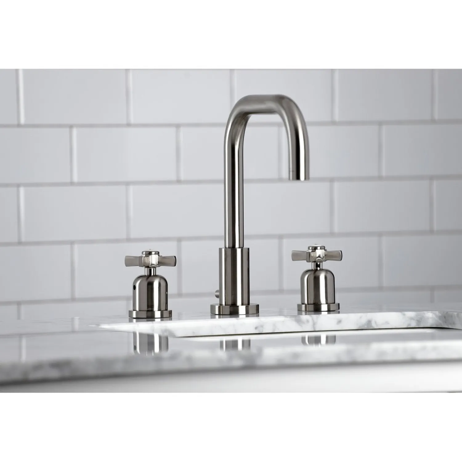 New Millennium Widespread Bathroom Faucet with Brass Pop-Up 8" Widespread