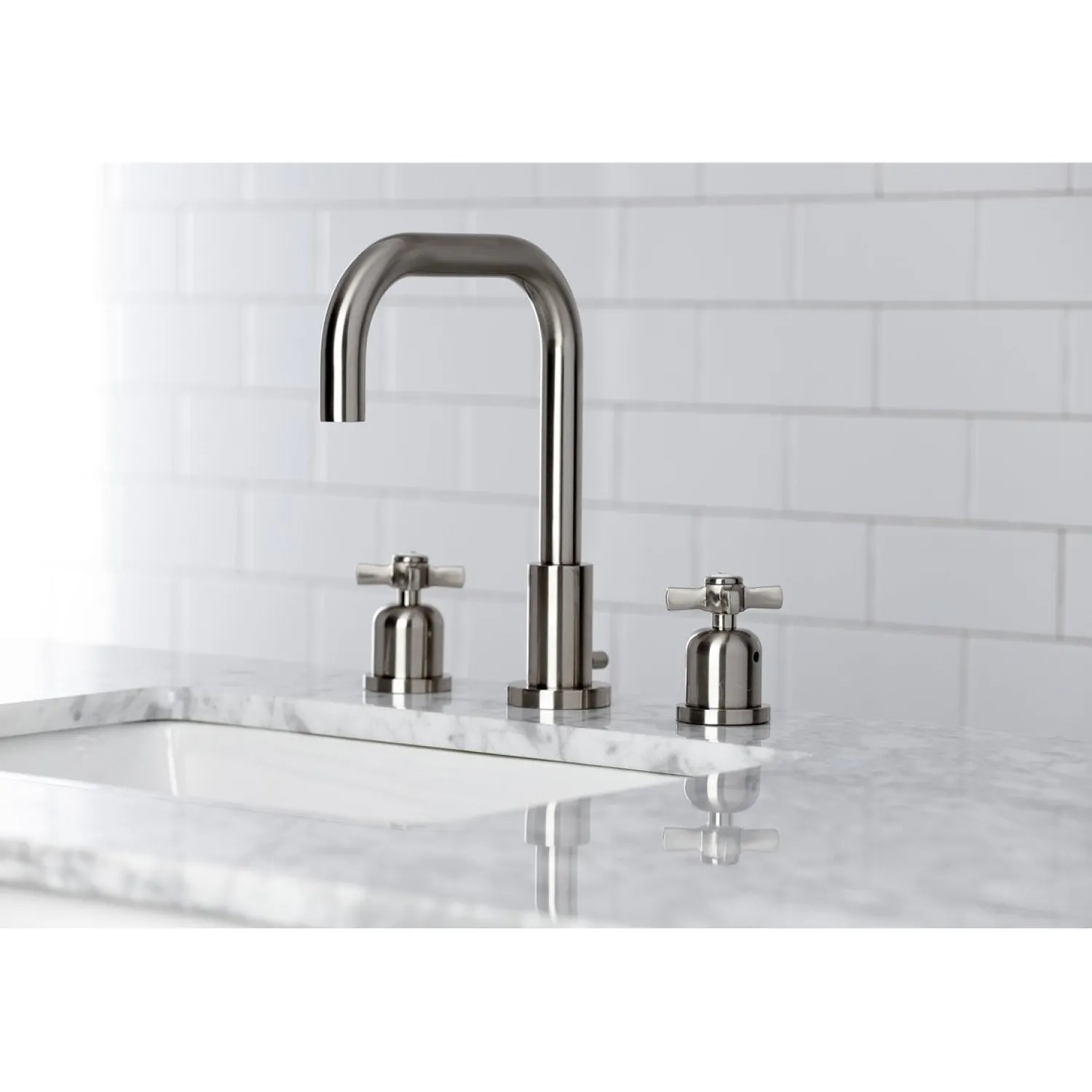 New Millennium Widespread Bathroom Faucet with Brass Pop-Up 8" Widespread